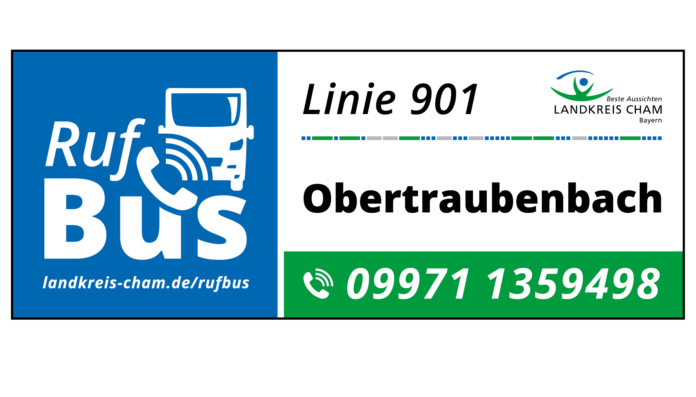 Logo für Rufbus mit Linieninformation