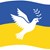 Friedenstaube auf Ukrainischer Flagge