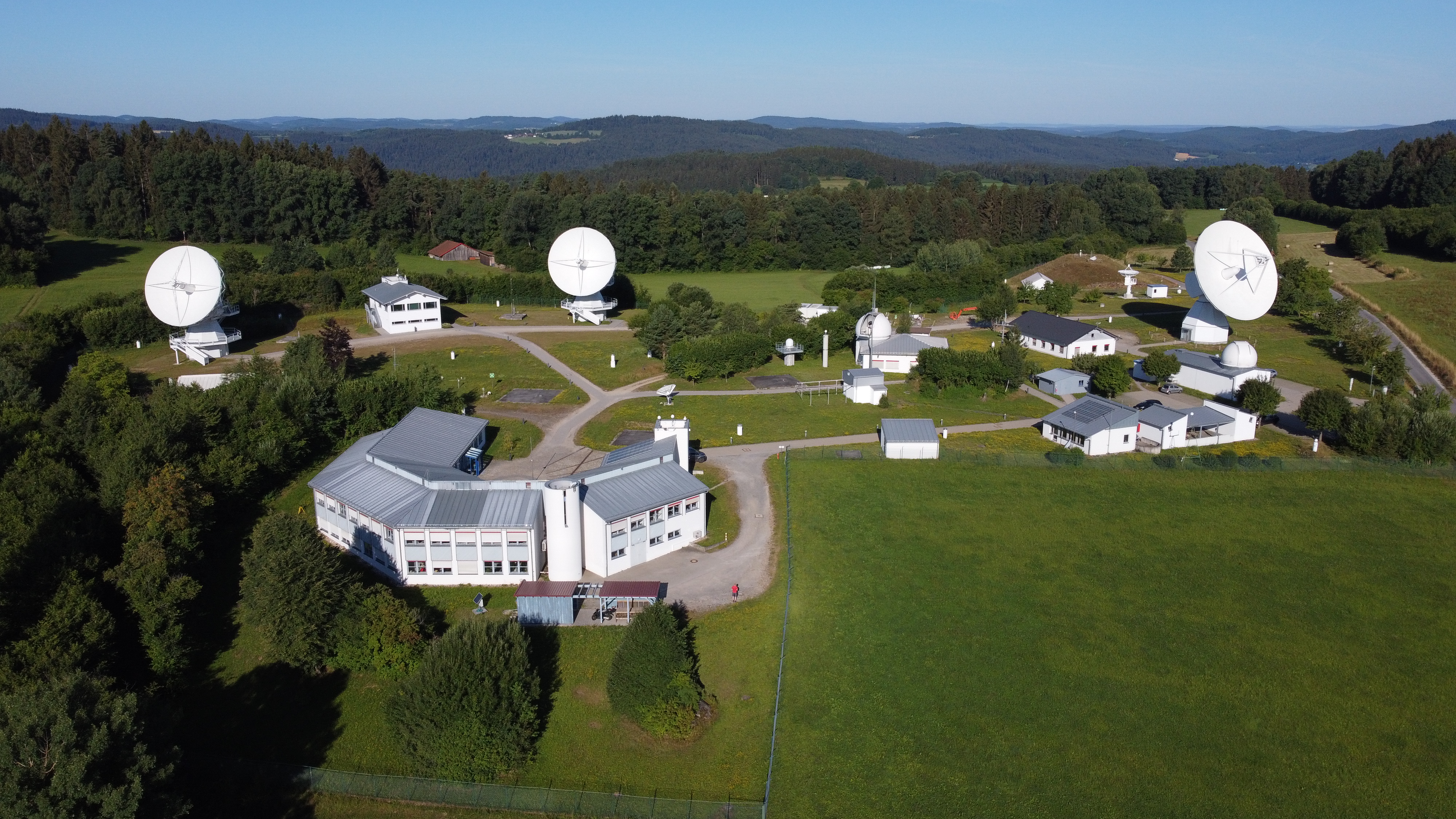 Luftbild des Geodätischen Observatoriums Wettzell