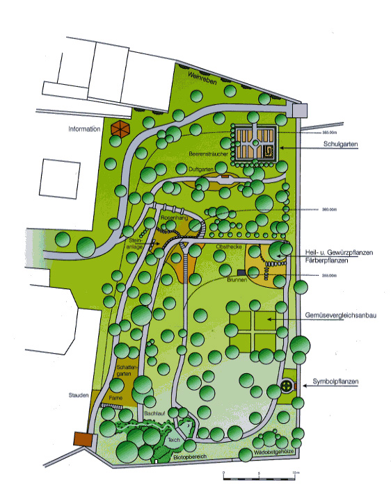 Übersichtsplan des Kreislehrgartens Walderbach