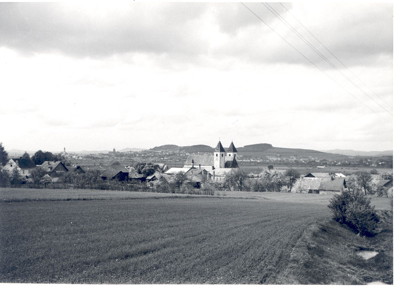 Historisches Schwarzweißfoto von Chammünster