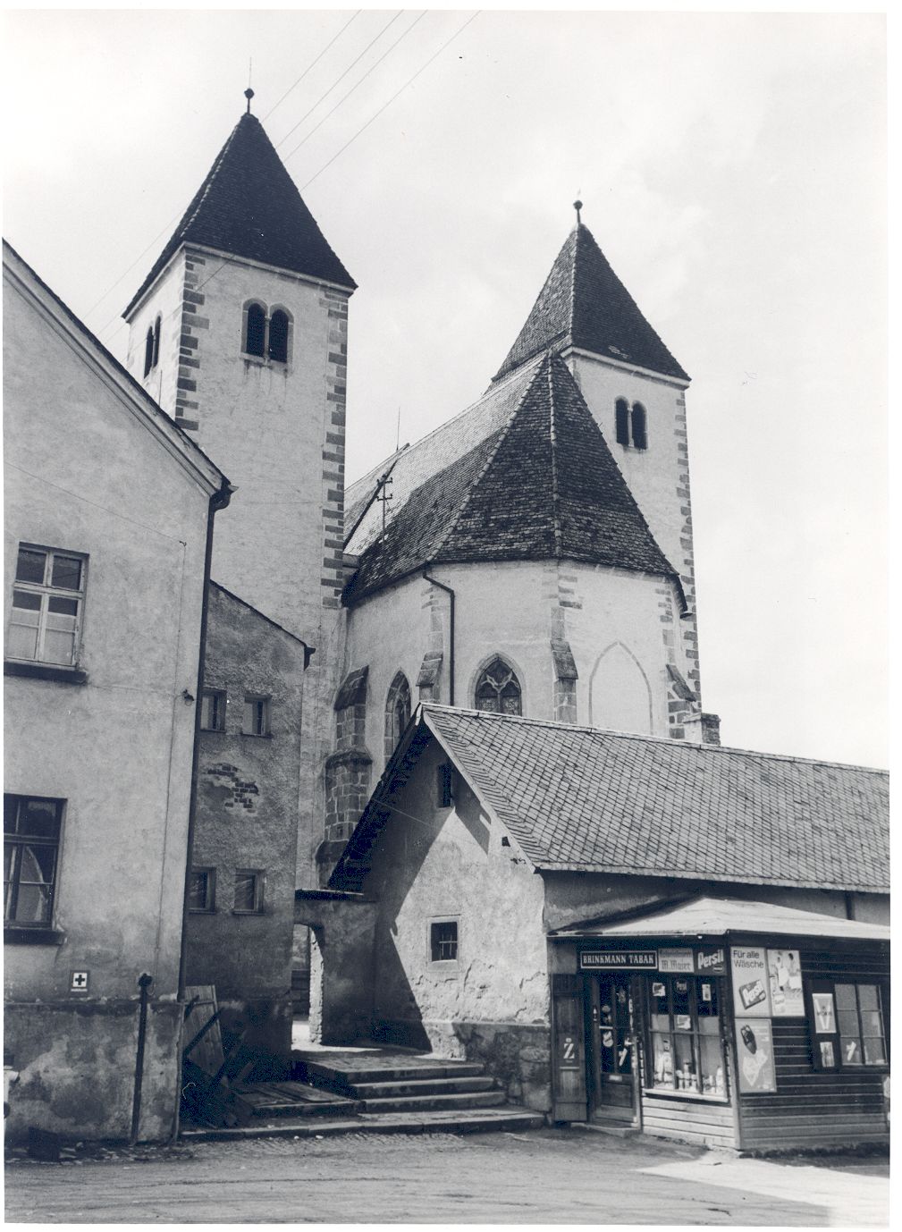 Historisches Schwarzweißfoto von Chammünster