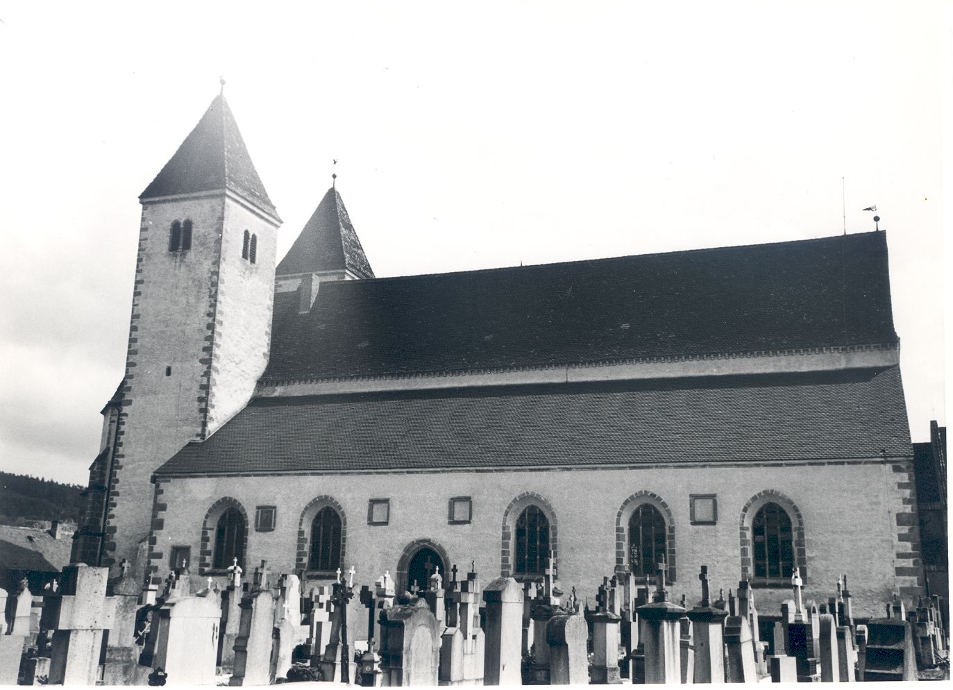 Historisches Schwarzweißfoto von Chammünster