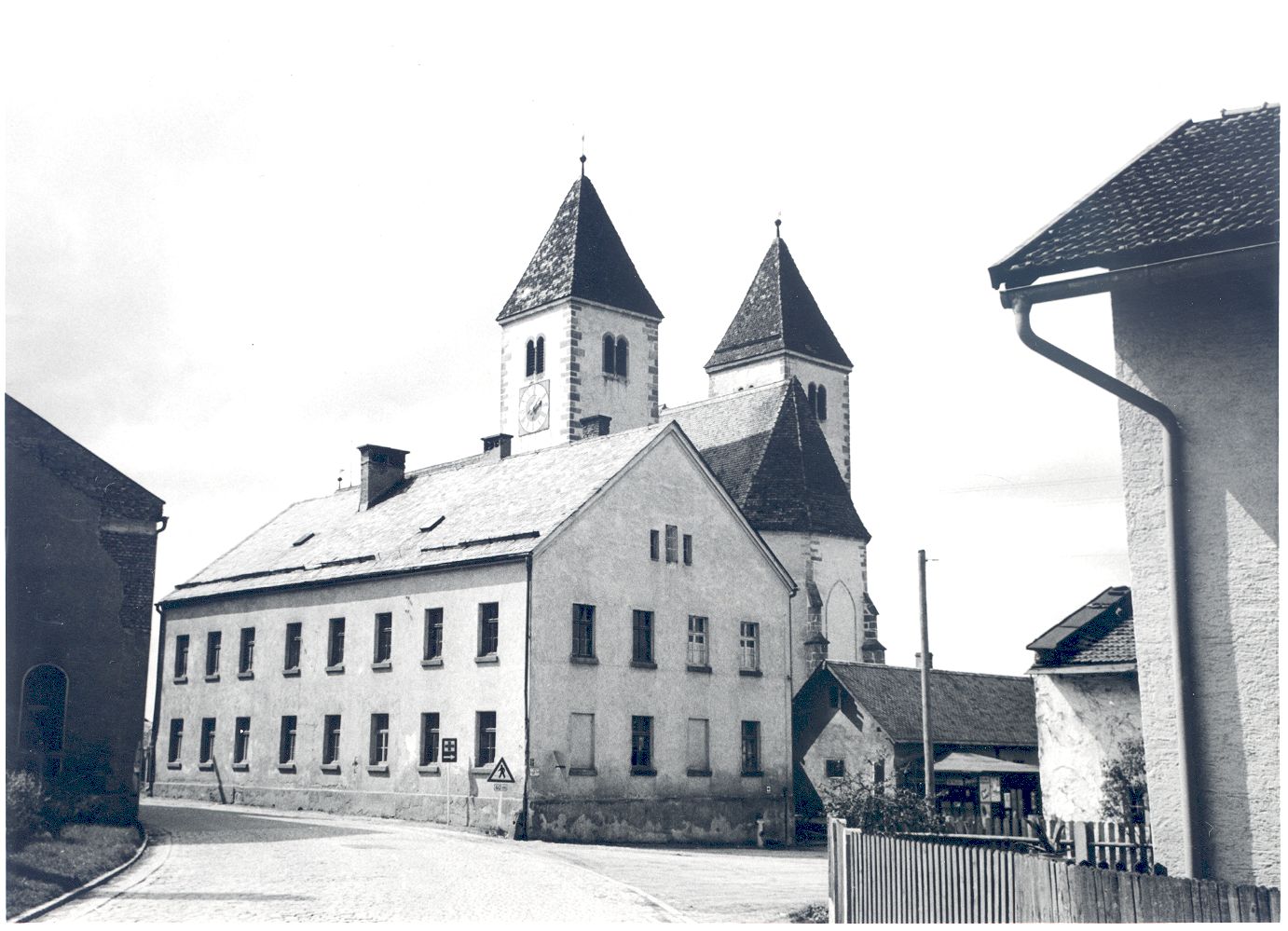 Historisches Schwarzweißfoto von Chammünster