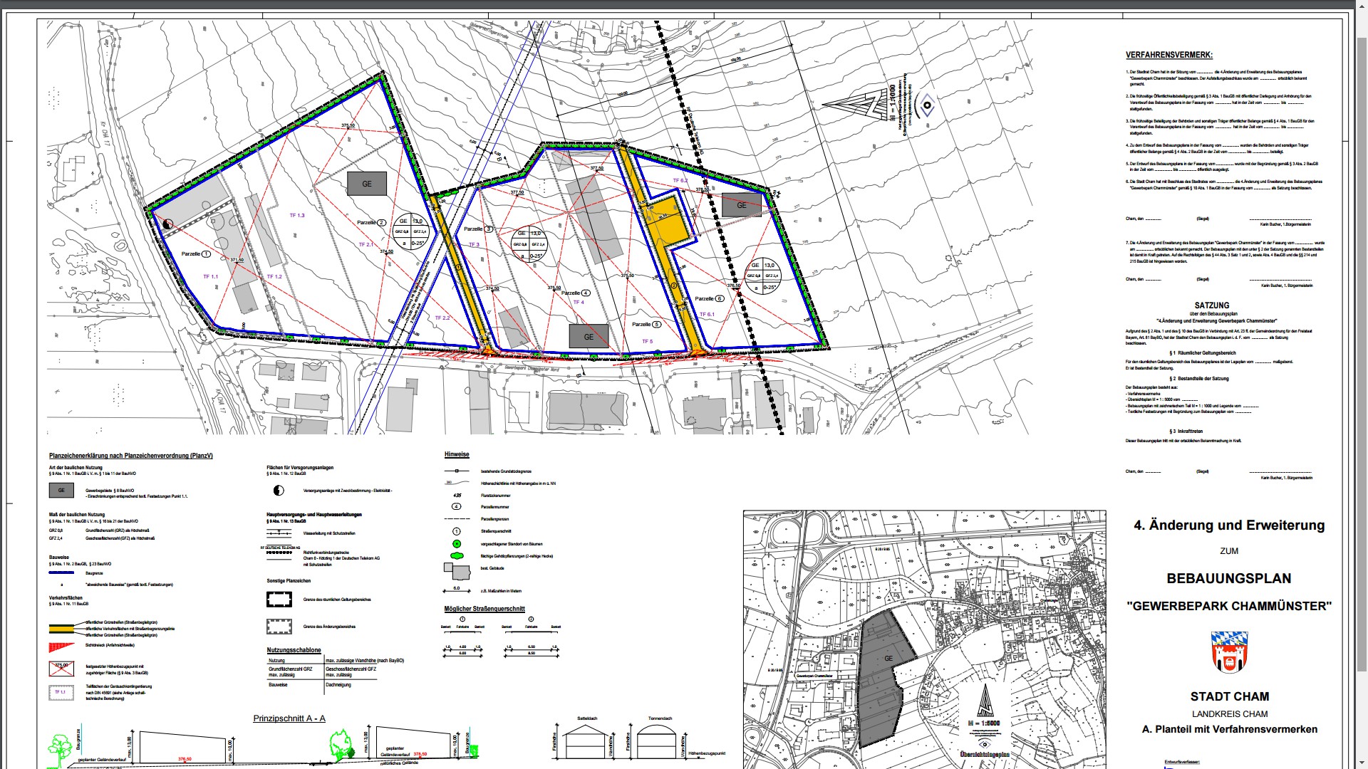 Bebauungsplan Gewerbepark Chammünster