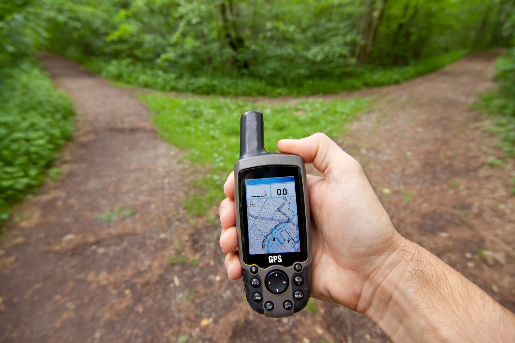 Navigationsgerät weist den richtigen Weg