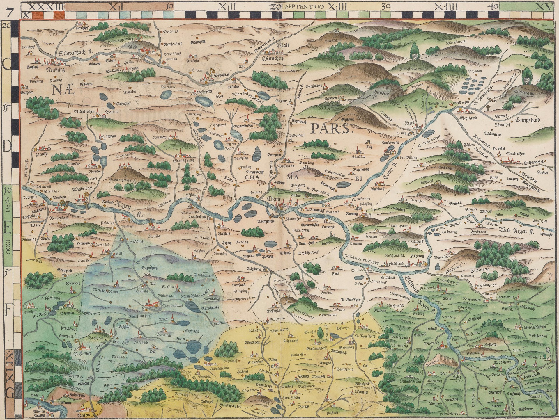 Historische Landtafel von Cham