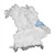 Landkreis Cham (Relief, Bayern, A0, 1:500.000)