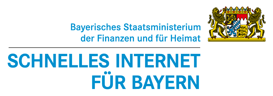 Banner des Fördermittelgebers BSFH - Schnelles Internet für Bayern