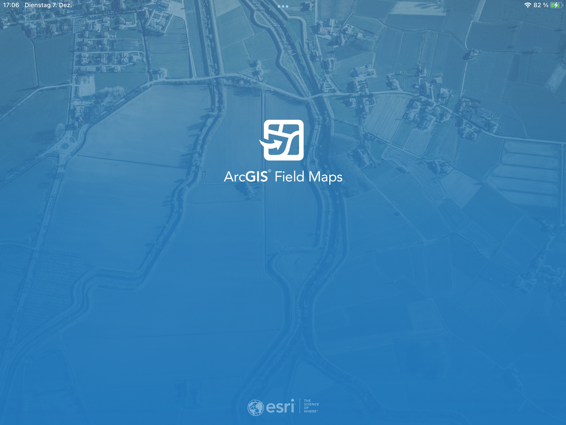 Startbildschirm der App Field Maps