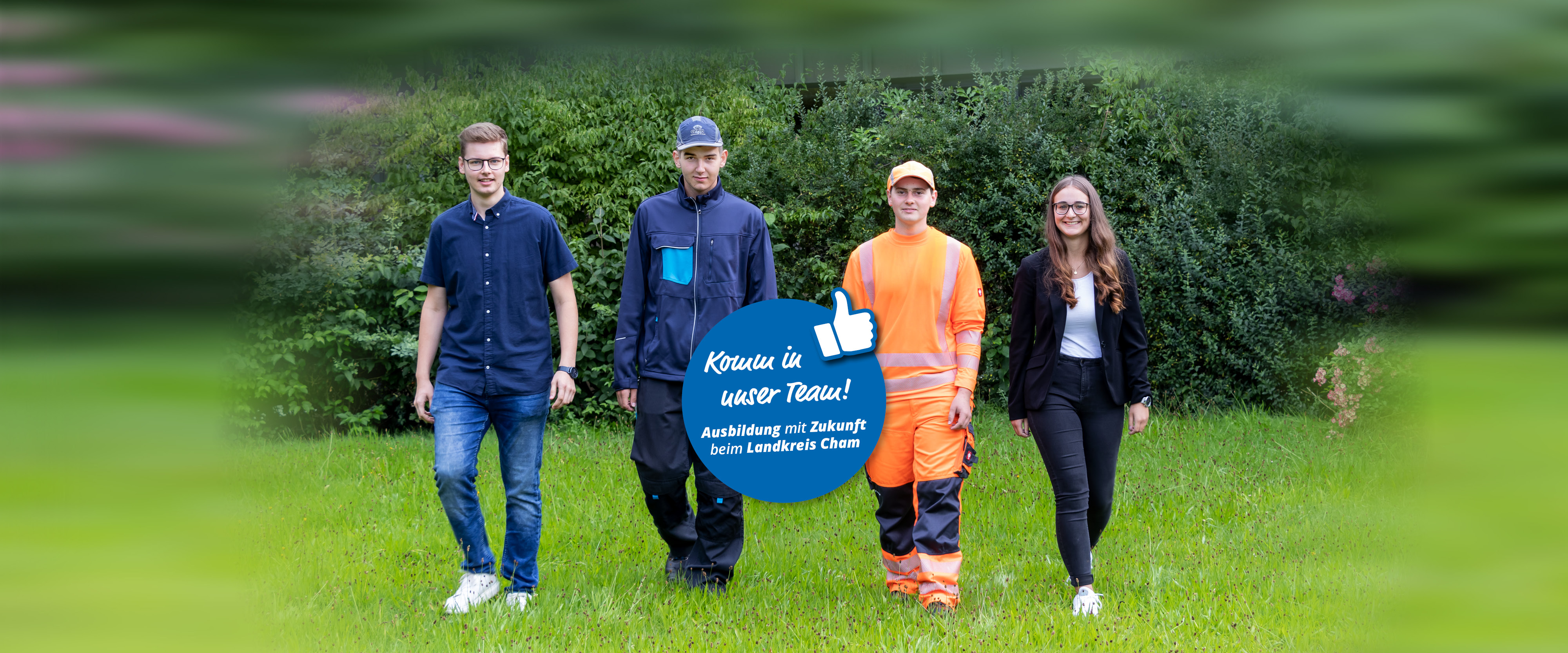 Slogan: Komm in unser Team! Ausbildung mit Zukunft beim Landkreis Cham