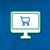 2D-Grafik Symbol Einkaufswagen auf Bildschirm