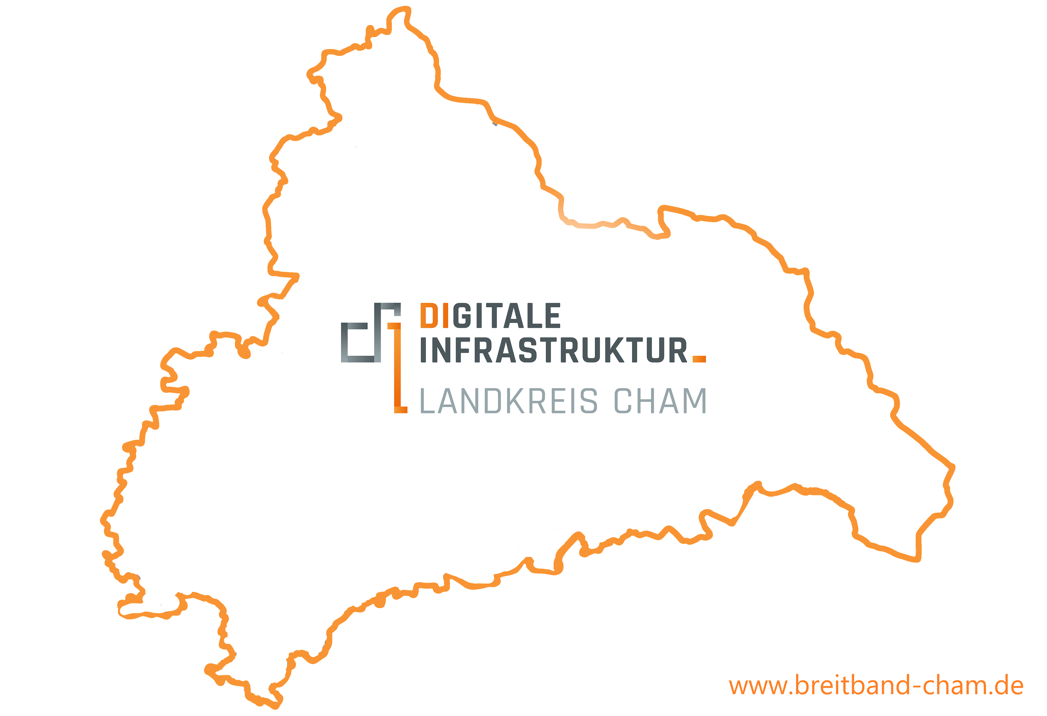 Logo der Digitalen Infrastruktur in der Landkreisgrenze