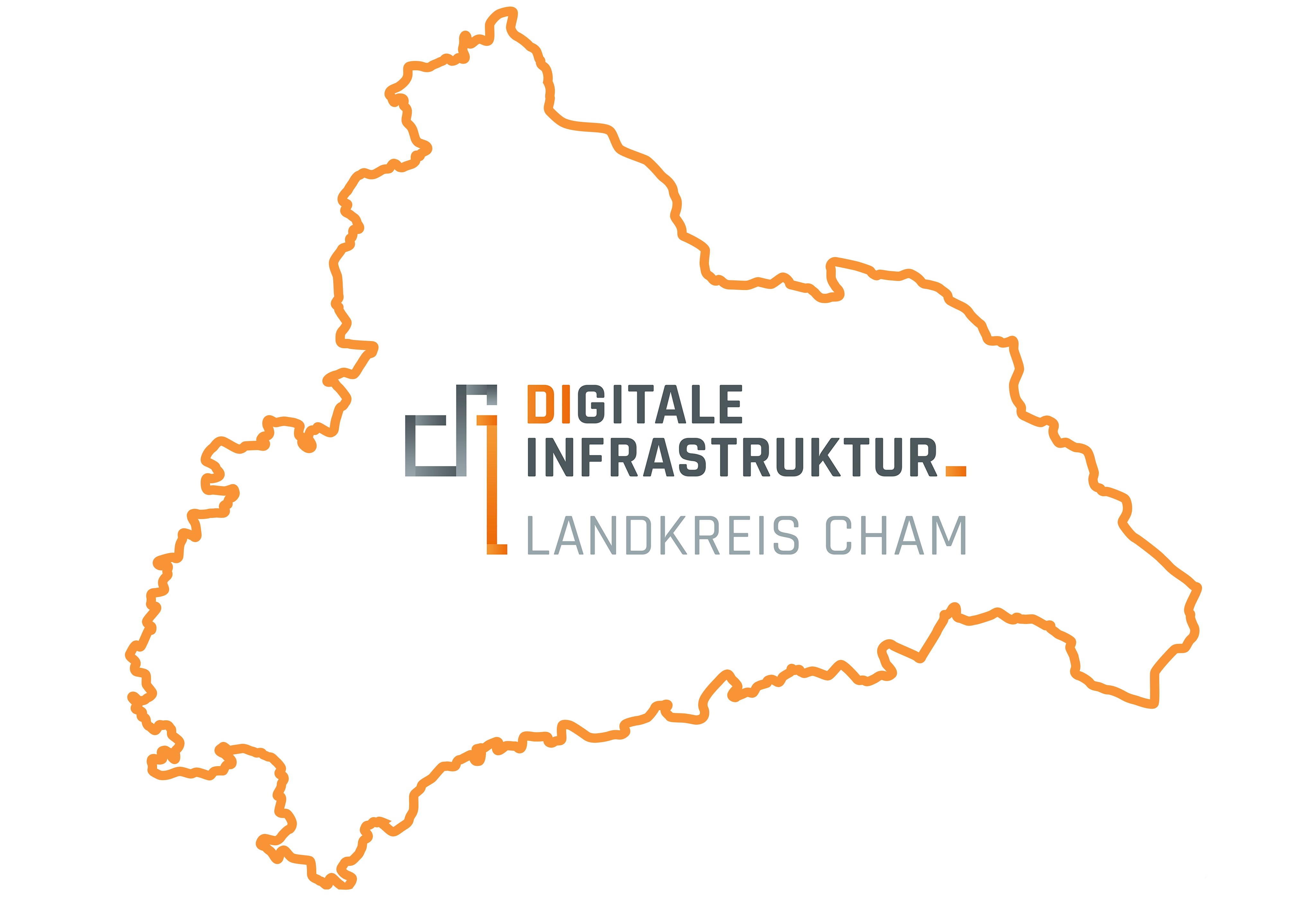 Logo der Digitalen Infrastruktur in der Landkreisgrenze