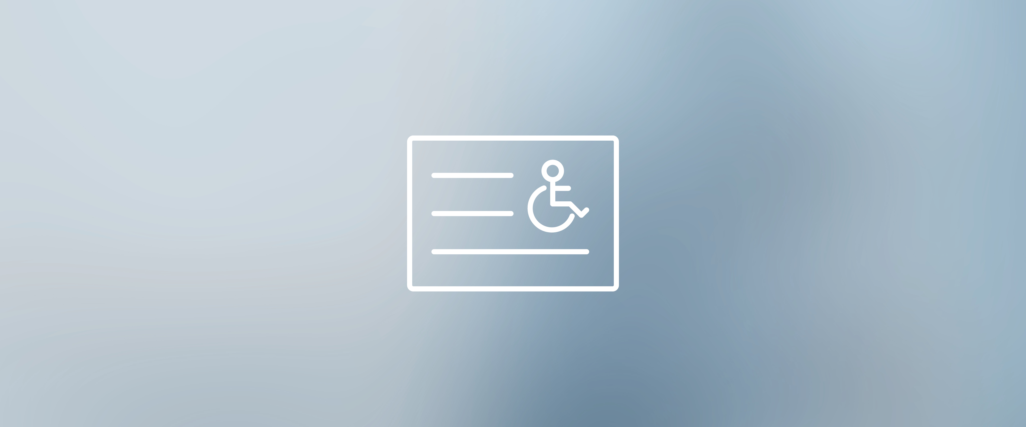 2D-Grafik Symbol Ausweis mit einem Rollstuhlfahrer