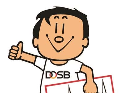 Der Landkreis bringt dich in Bewegung - wir machen Sportabzeichen Maskottchen Trimmy DOSB - Wir machen Sportabzeichen