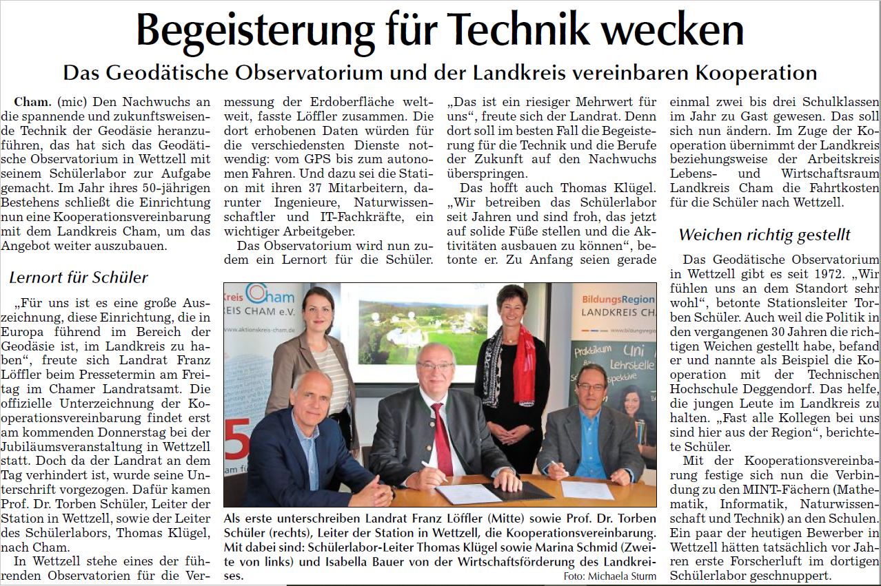 Bericht der Chamer Zeitung vom 04. Oktober 2022 Leider haben wir keinen Alternativtext zu diesem Bild, aber wir arbeiten daran.