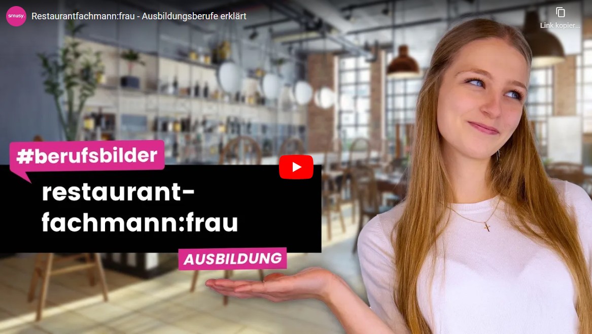 zur externen Seite: Restaurantfachmann:frau - Ausbildungsberufe erklärt - unter www.youtube.com 