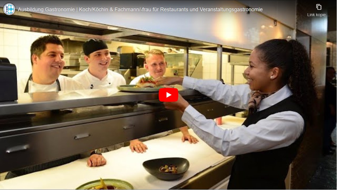 zur externen Seite: - Ausbildung Gastronomie | Koch/Köchin & Fachmann/-frau für Restaurants und Veranstaltungsgastronomie - unter www.youtube.com