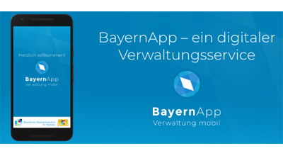 bayernapp App auf einem Smartphone: Bayernapp - ein digitaler Verwaltungsservice