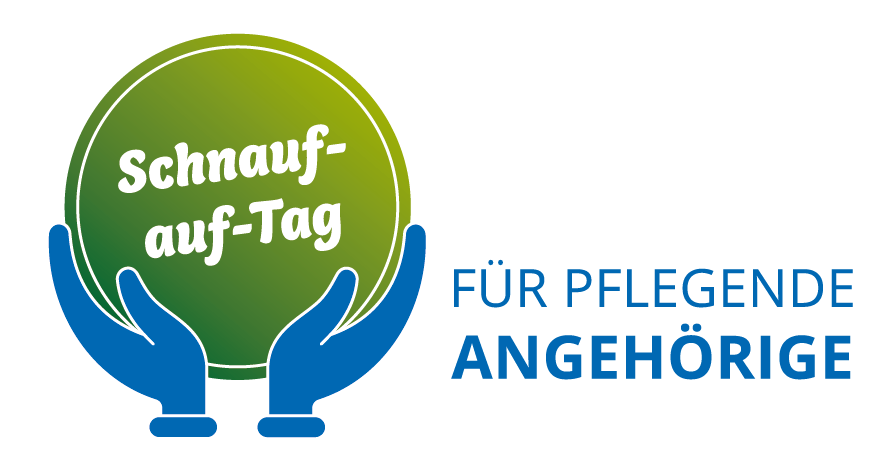 Schnauf-auf-Tag Logo mit Beschriftung: Schnauf-auf-Tag für pflegende Angehörige
