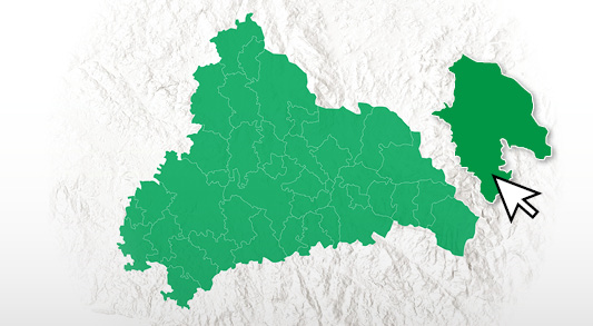 Karte mit Landkreisgrenzen als Puzzle