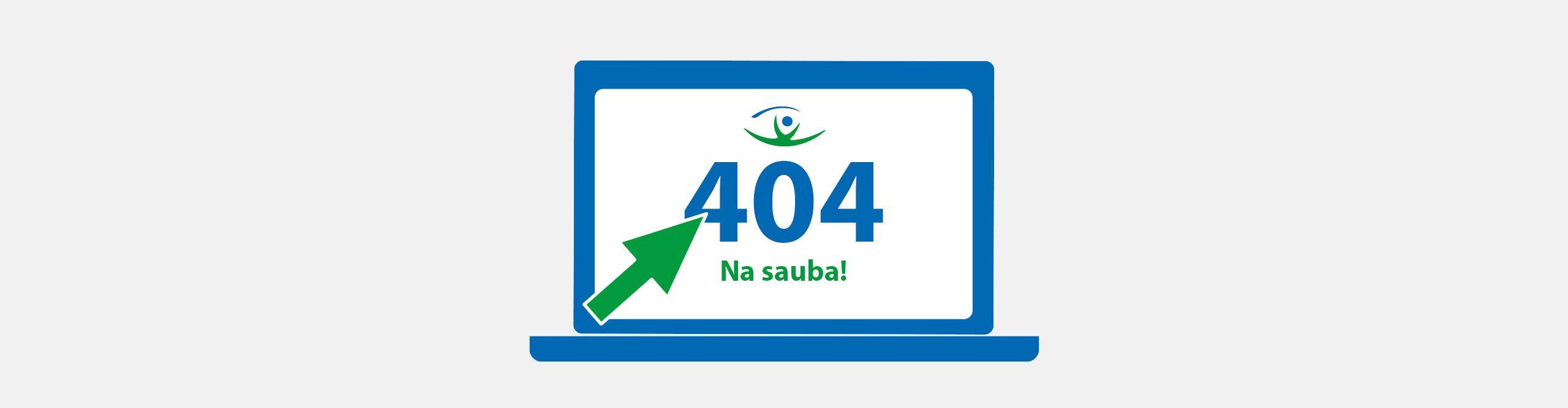 Fehlermeldung 404 - Seite nicht gefunden auf einem Laptop