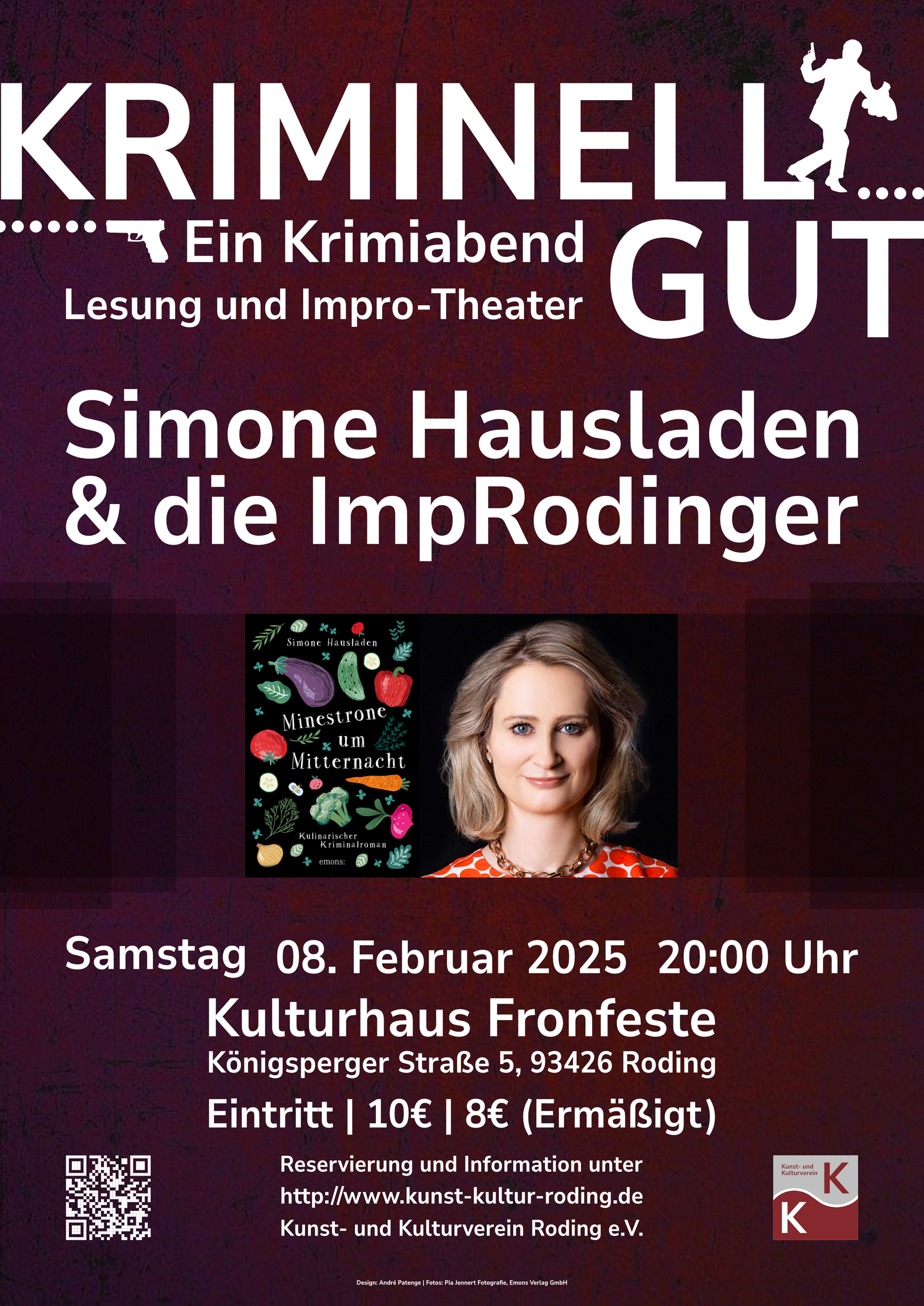 Kriminell gut, Plakat zum Krimiabend Roding