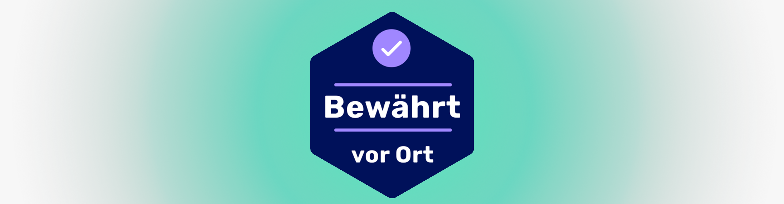 Siegel zur Auszeichnung Bewährt vor Ort