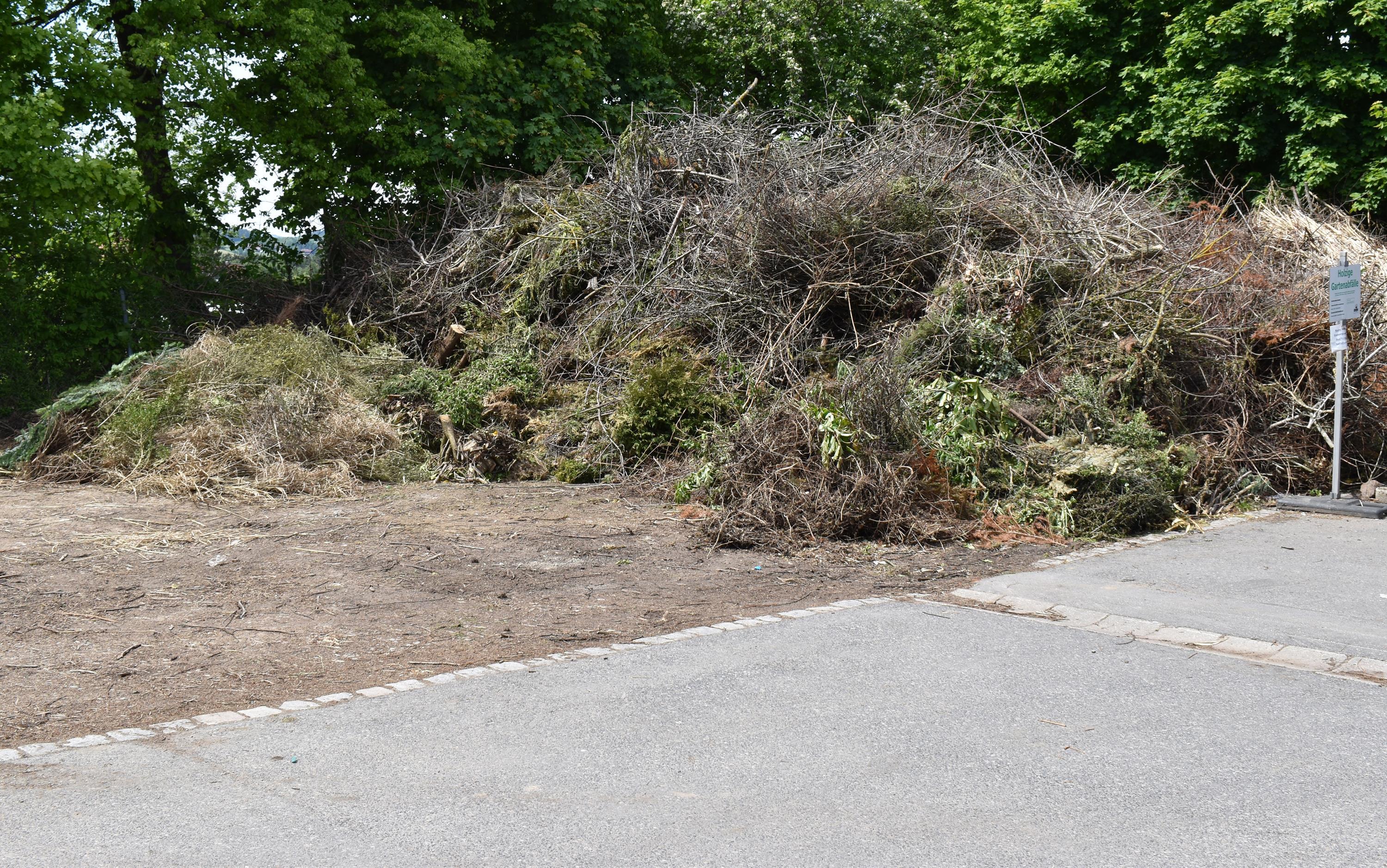 Sammelstelle für Baum- und Strauchschnitt